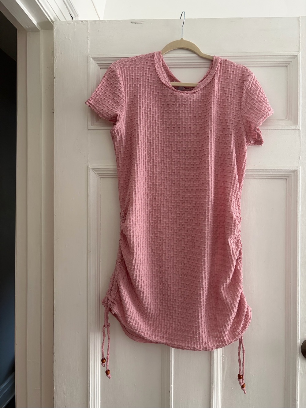 Free People Beach Mini Dress with Side Drawstrings